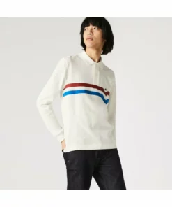 Lacoste Polo - Blanc/rouge/bleu