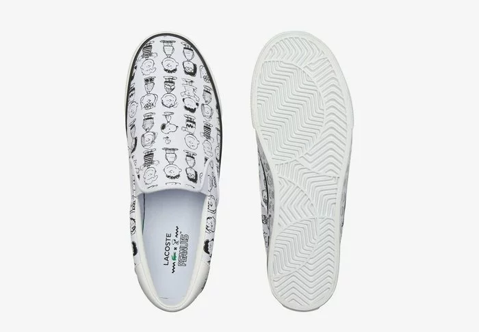 LACOSTE X PEANUTS - Baskets Basses - White / Black 2 LACOSTE X PEANUTS - Baskets Basses - White / Black – Image 2