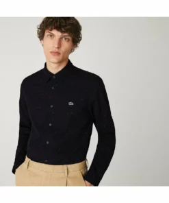 Lacoste Chemise - Bleu Marine/blanc