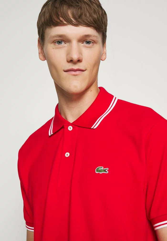Lacoste Polo - Rouge/blanc 4 Lacoste Polo - Rouge/blanc – Image 4