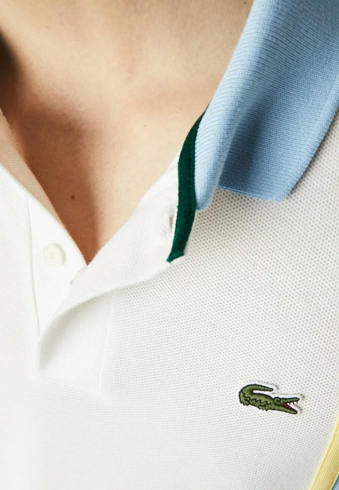 LACOSTE POLO MC - Polo - Blanc Bleu Clair 5 LACOSTE POLO MC - Polo - Blanc Bleu Clair – Image 5