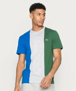Lacoste UNISEX - T-shirt Imprimé - Argent Chine Royale Vert