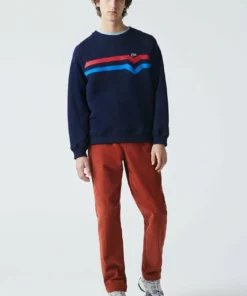 Lacoste Sweatshirt - Bleu Marine Rouge Bleu