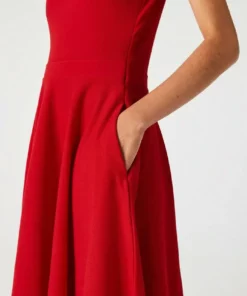 Lacoste Robe En Jersey - Rouge -Lacoste Soldes Magasin 54dc94d43e3c470085779173890d3f5d