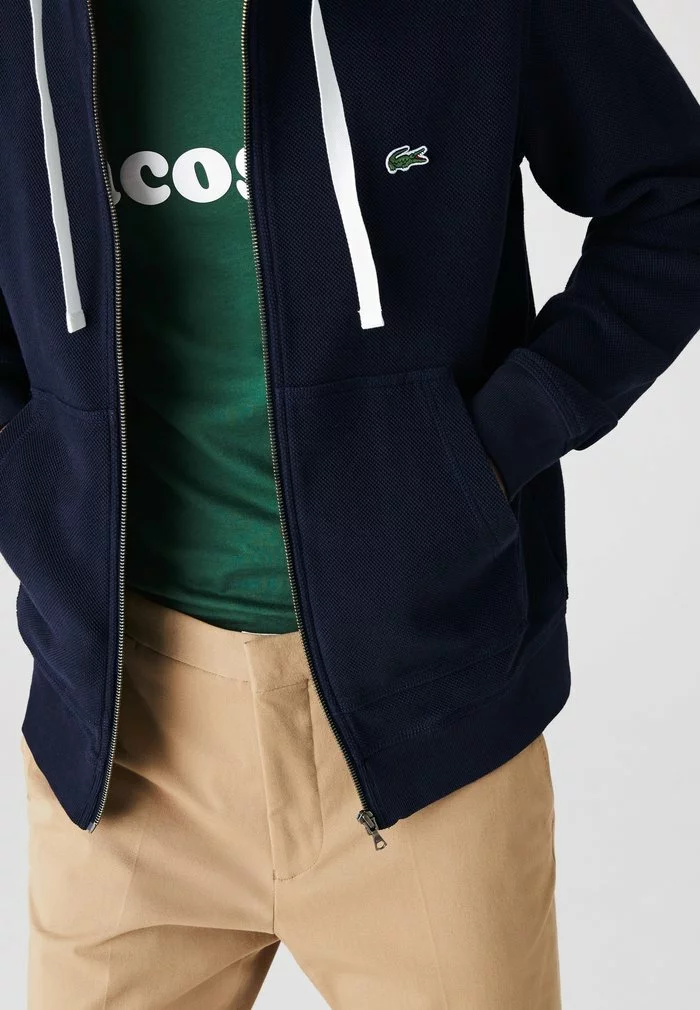 Lacoste Sweat à Capuche Zippé - Navy Blau 4 Lacoste Sweat à Capuche Zippé - Navy Blau – Image 4