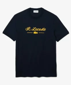 Lacoste T-shirt Imprimé - Bleu Marine