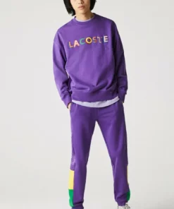 Lacoste Pantalon De Survêtement - Violet / Jaune / Vert