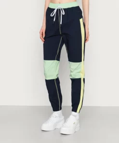 Lacoste Pantalon De Survêtement - Navy Blue/cosmic Limeira Wormwood