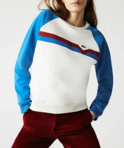 Lacoste Sweatshirt - Blanc / Bleu / Rouge