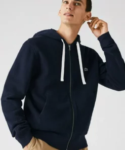 Lacoste Sweat à Capuche Zippé - Navy Blau