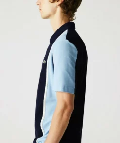 LACOSTE POLO MC - Polo - Bleu Marine Bleu Clair -Lacoste Soldes Magasin 5f3bc94bfa7c489c82892a9ac02a9f00