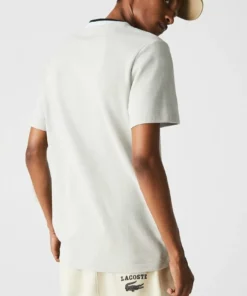 Lacoste T-shirt Basique - Blanc Beige Bleu Clair 7 Lacoste T-shirt Basique - Blanc Beige Bleu Clair -Lacoste Soldes Magasin 6471bed1c835405397ed82452344ea34