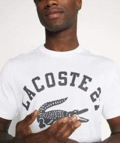 Lacoste T-shirt Imprimé - Blanc -Lacoste Soldes Magasin 664c9a03476049a1a1bb94b52f8820af