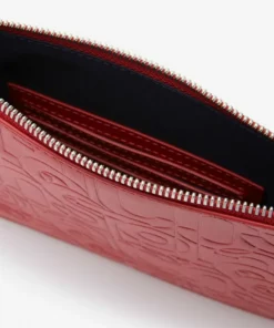 Lacoste Pochette - Allover Embossed Rouge -Lacoste Soldes Magasin 6732abd9b1294f54af1243375771313c