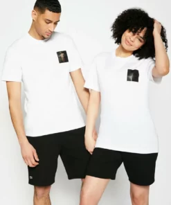 Lacoste POLAROID UNISEX - T-shirt Imprimé - White
