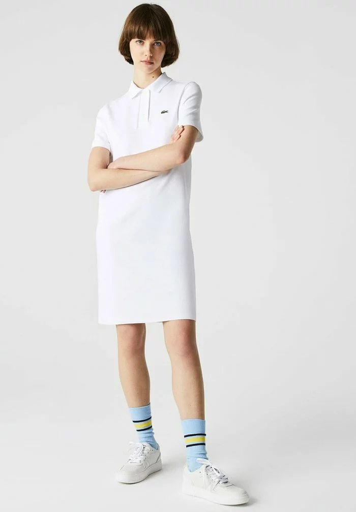 Lacoste Robe En Jersey - Blanc 1 Lacoste Robe En Jersey - Blanc