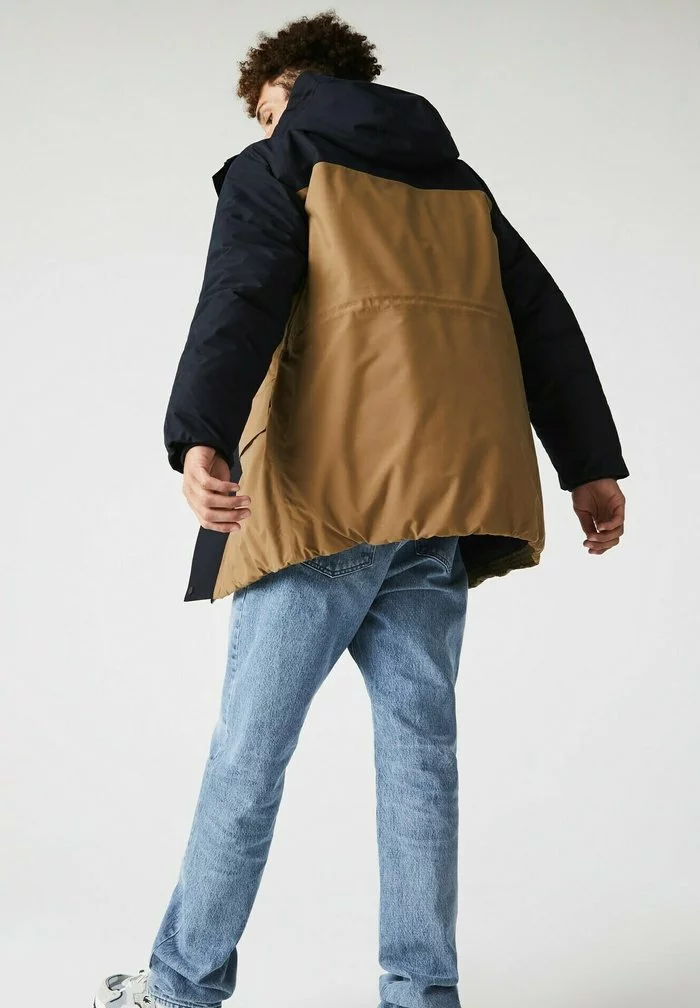 Lacoste Veste D'hiver - Bleu Marine Marron 2 Lacoste Veste D'hiver - Bleu Marine Marron – Image 2