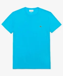 Lacoste T-shirt Basique - Turquoise -Lacoste Soldes Magasin 692af36069ad4b4eb55597dfbe6a987d