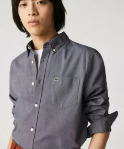 Lacoste Chemise - Bleu Marine / Blanc