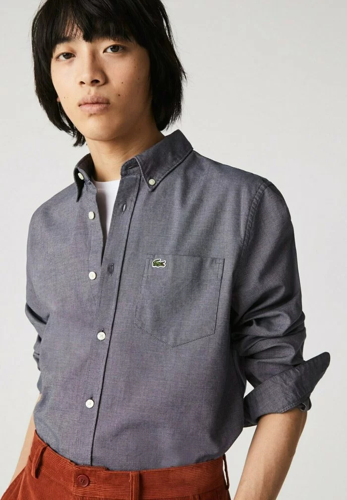 Lacoste Chemise - Bleu Marine / Blanc 1 Lacoste Chemise - Bleu Marine / Blanc