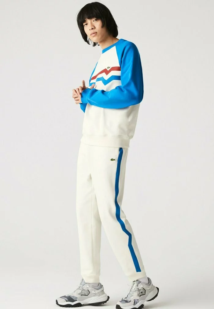 Lacoste Pantalon De Survêtement - Blanc/rouge/bleu 2 Lacoste Pantalon De Survêtement - Blanc/rouge/bleu – Image 2
