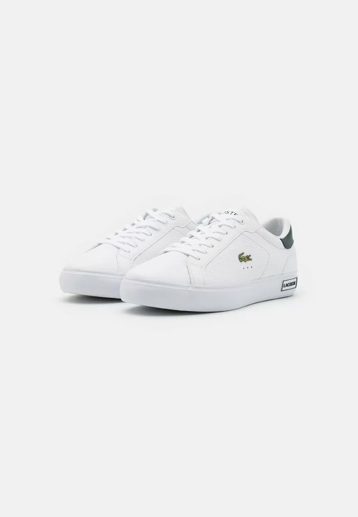 Lacoste POWERCOURT - Baskets Basses - White/dark Green 2 Lacoste POWERCOURT - Baskets Basses - White/dark Green – Image 2