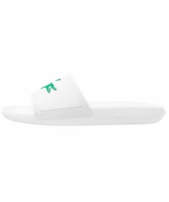 Lacoste CROCO SLIDE - Sandales De Bain - White