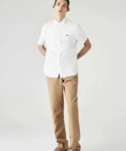 Lacoste CH2944 - Chemise Manches Courtes Homme - Chemise - Weiß