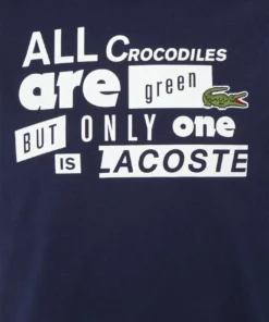 Lacoste T-shirt Imprimé - Navy Blue -Lacoste Soldes Magasin 73372852098942fcb470ec1919d42a07