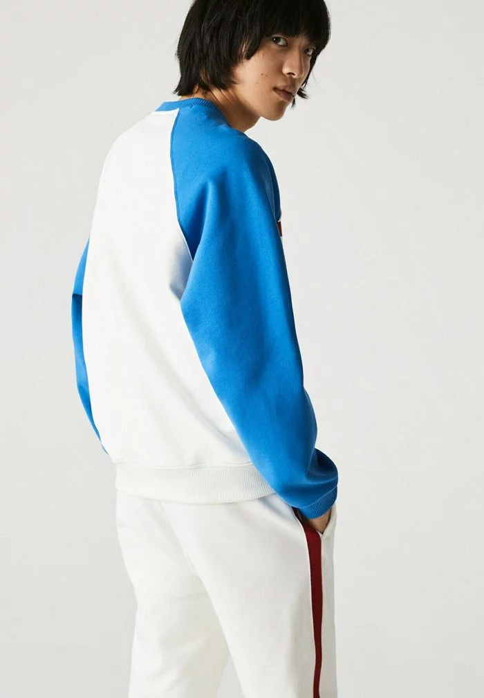 Lacoste Sweatshirt - Blanc Bleu Rouge 3 Lacoste Sweatshirt - Blanc Bleu Rouge – Image 3