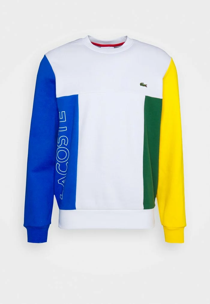 Lacoste UNISEX - Sweatshirt - White/blue Royal/broom/green 2 Lacoste UNISEX - Sweatshirt - White/blue Royal/broom/green – Image 2