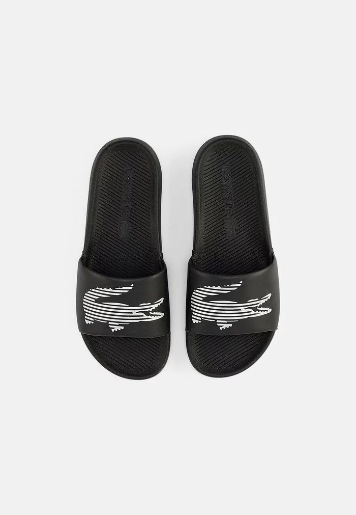 Lacoste CROCO SLIDE - Mules - Blk/slv 4 Lacoste CROCO SLIDE - Mules - Blk/slv – Image 4