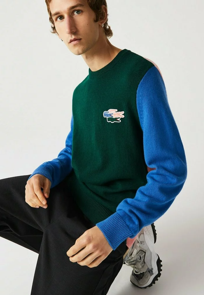 Lacoste Pullover - Vert Bleu Rose 4 Lacoste Pullover - Vert Bleu Rose – Image 4
