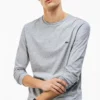 Lacoste TH6712 - T-shirt à Manches Longues - Argent Chine