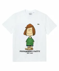 LACOSTE X PEANUTS - T-shirt Imprimé - Blanc -Lacoste Soldes Magasin 78c1e61f7a55489d86d735a06542fafb