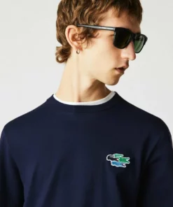 Lacoste T-shirt Basique - Bleu Marine 7 Lacoste T-shirt Basique - Bleu Marine -Lacoste Soldes Magasin 79e08cd3d8c2429aa0c4cf0865843c1a