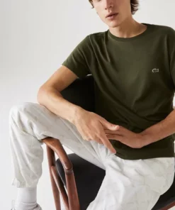 Lacoste T-shirt Basique - Vert Kaki 8 Lacoste T-shirt Basique - Vert Kaki -Lacoste Soldes Magasin 7ad9afed168e47e59834ecb1eaf80d1d
