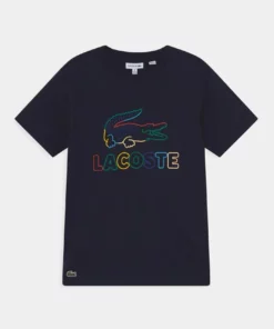Lacoste T-shirt Imprimé - Navy Blue/multi-coloured