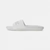 Lacoste CROCO SLIDE - Mules - Wht/slv