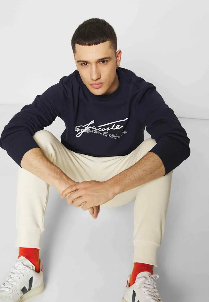 Lacoste Sweatshirt - Navy Blue 7 Lacoste Sweatshirt - Navy Blue – Image 7