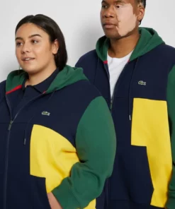 Lacoste PLUS UNISEX - Sweat à Capuche Zippé - Navy Blue/red/green -Lacoste Soldes Magasin 7f65a2c2edc44f35851aac6dac5531a7