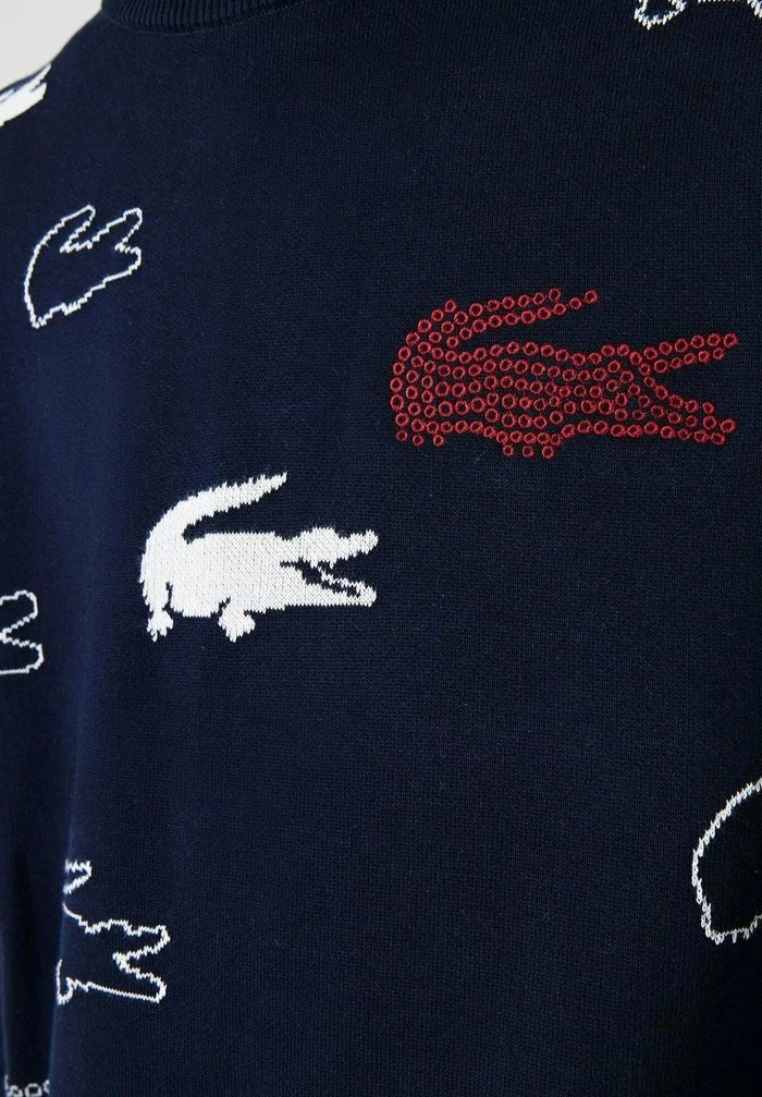 Lacoste Pullover - Bleu Marine Blanc 4 Lacoste Pullover - Bleu Marine Blanc – Image 4