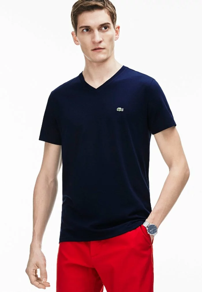 Lacoste T-shirt Basique - Marine 2 Lacoste T-shirt Basique - Marine – Image 2