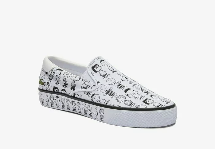 LACOSTE X PEANUTS - Baskets Basses - White / Black 1 LACOSTE X PEANUTS - Baskets Basses - White / Black