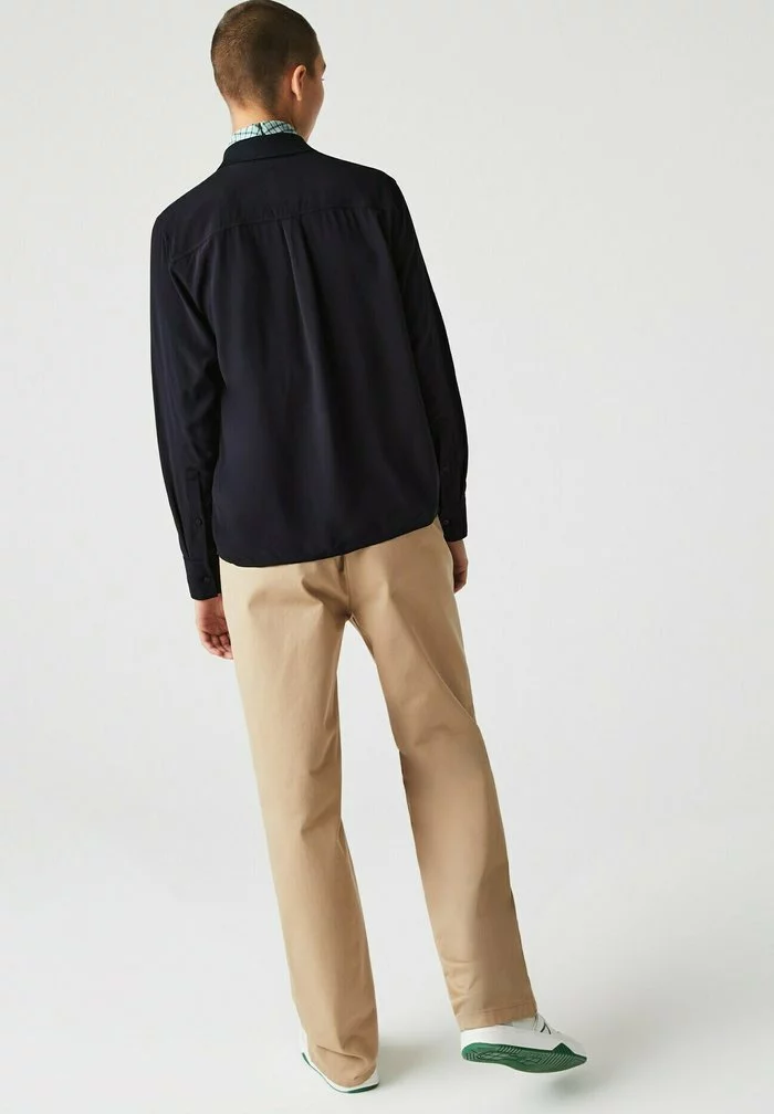 Lacoste LANGE MOUW - Chemisier - Bleu Marine 3 Lacoste LANGE MOUW - Chemisier - Bleu Marine – Image 3
