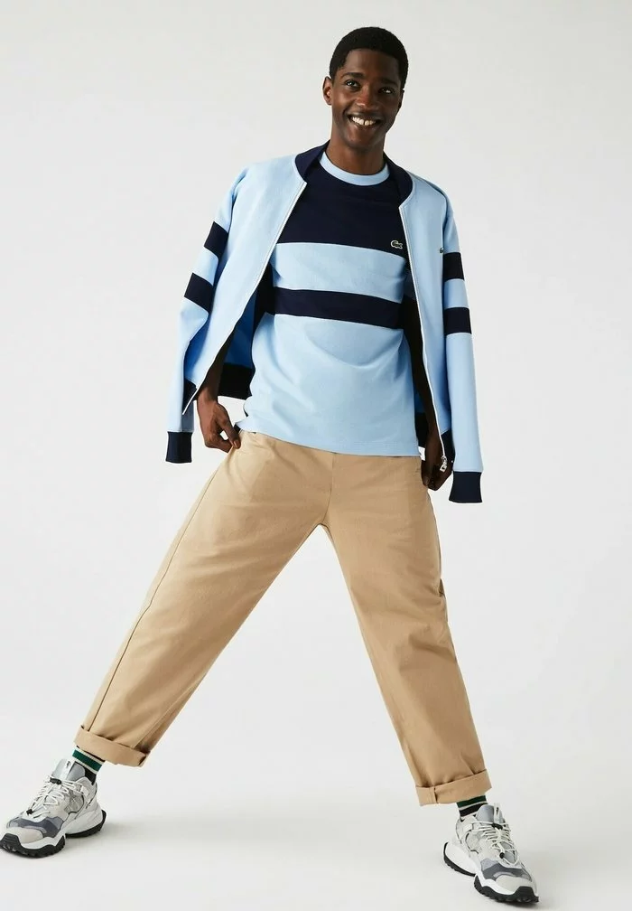 Lacoste T-shirt Imprimé - Bleu Marine / Bleu Clair 1 Lacoste T-shirt Imprimé - Bleu Marine / Bleu Clair