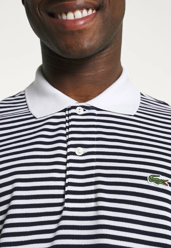 Lacoste Polo - White/navy Blue 7 Lacoste Polo - White/navy Blue – Image 7