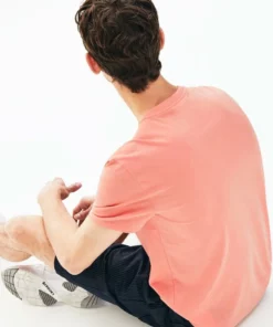 Lacoste T-shirt Basique - Pink -Lacoste Soldes Magasin 8a4b29c6a2e84a688fbe56e9d6be8f33