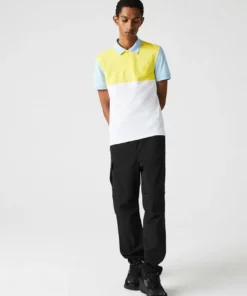 Lacoste Polo - Blanc / Jaune / Bleu Clair