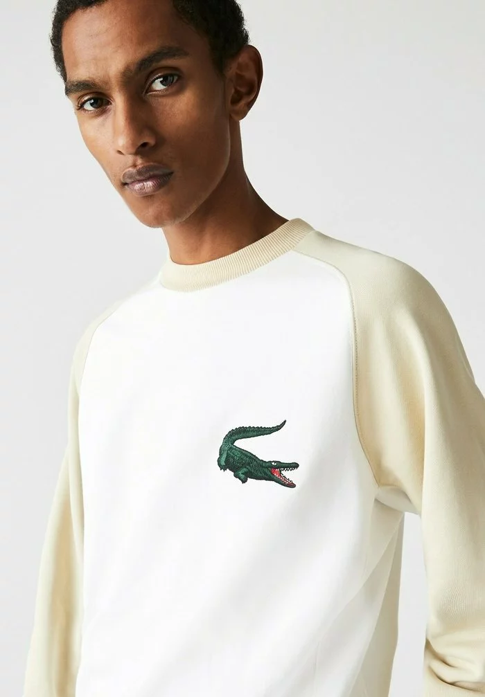 Lacoste Sweatshirt - Blanc Beige 3 Lacoste Sweatshirt - Blanc Beige – Image 3